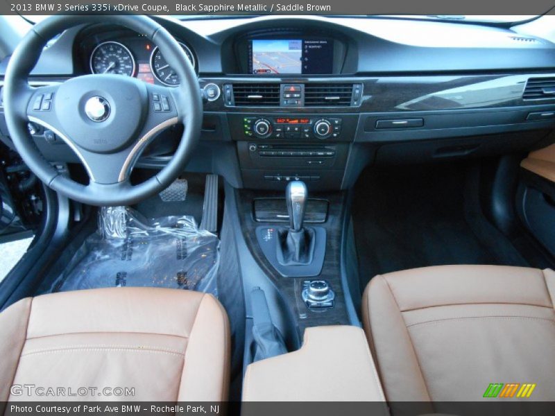 Black Sapphire Metallic / Saddle Brown 2013 BMW 3 Series 335i xDrive Coupe