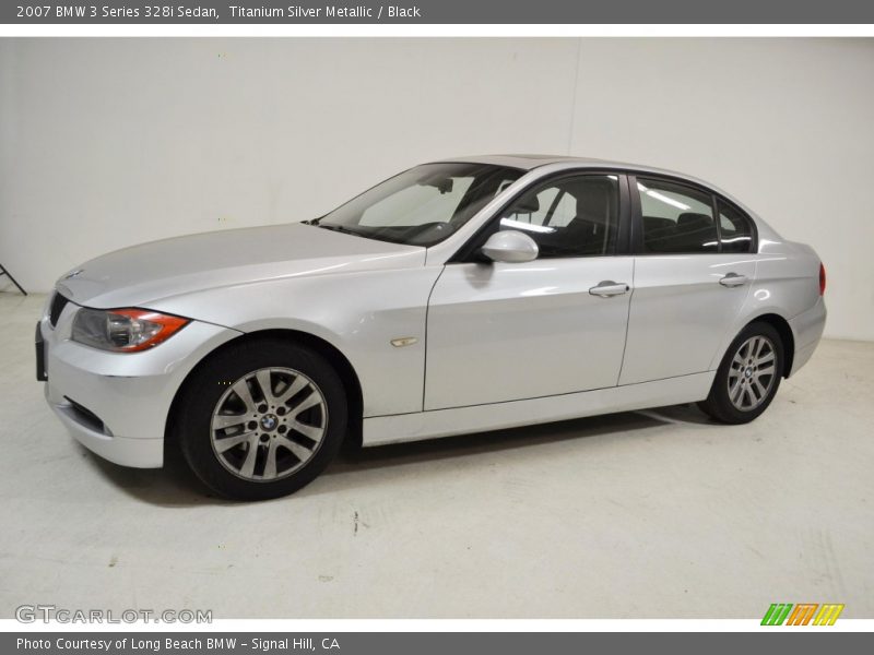 Titanium Silver Metallic / Black 2007 BMW 3 Series 328i Sedan
