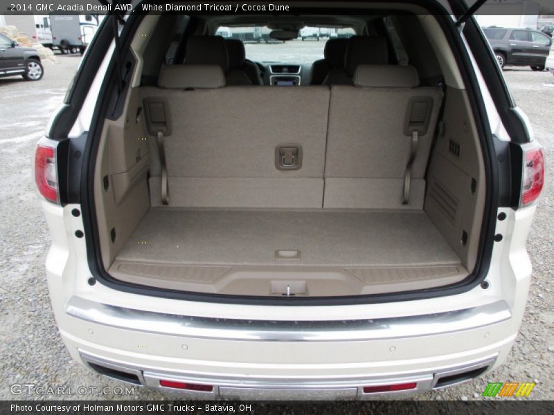 White Diamond Tricoat / Cocoa Dune 2014 GMC Acadia Denali AWD