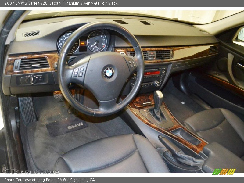 Titanium Silver Metallic / Black 2007 BMW 3 Series 328i Sedan