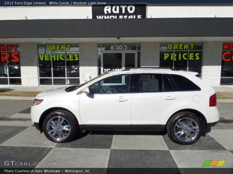 White Suede / Medium Light Stone 2013 Ford Edge Limited
