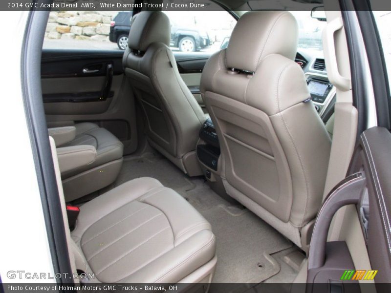 White Diamond Tricoat / Cocoa Dune 2014 GMC Acadia Denali AWD