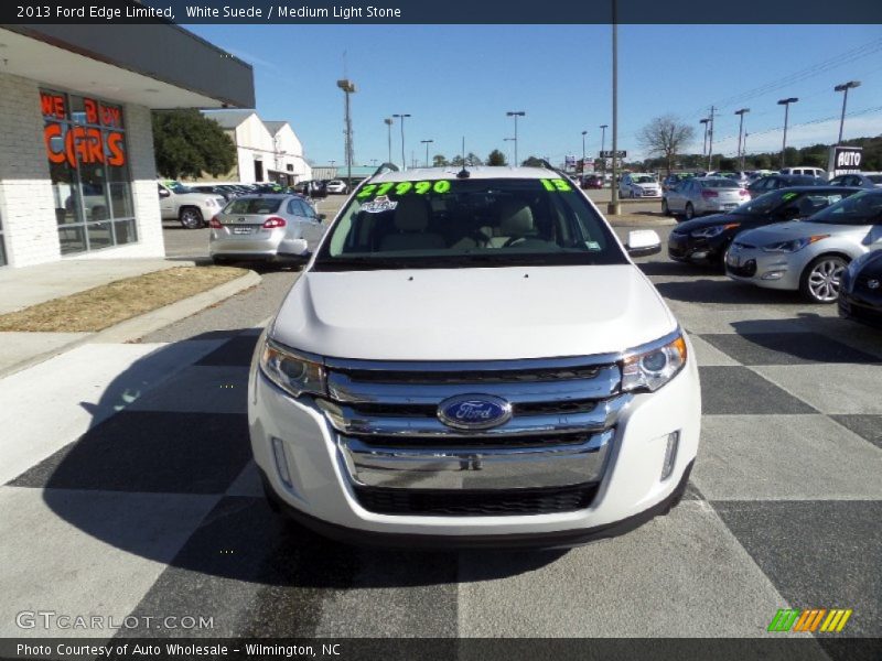 White Suede / Medium Light Stone 2013 Ford Edge Limited