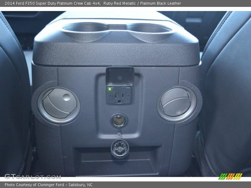 Ruby Red Metallic / Platinum Black Leather 2014 Ford F350 Super Duty Platinum Crew Cab 4x4