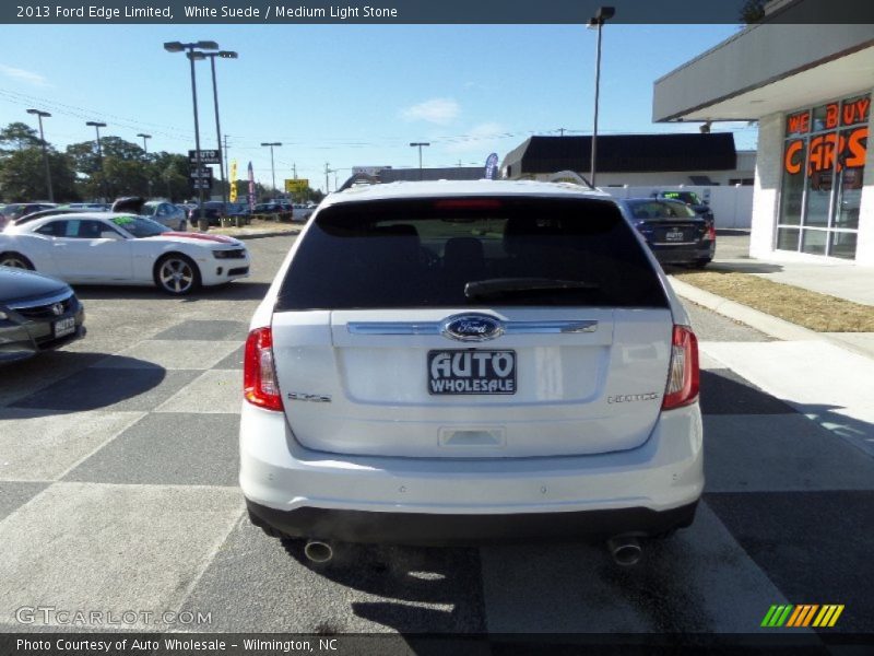 White Suede / Medium Light Stone 2013 Ford Edge Limited