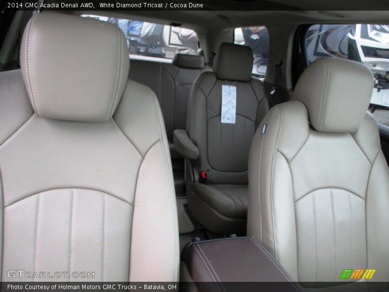 White Diamond Tricoat / Cocoa Dune 2014 GMC Acadia Denali AWD