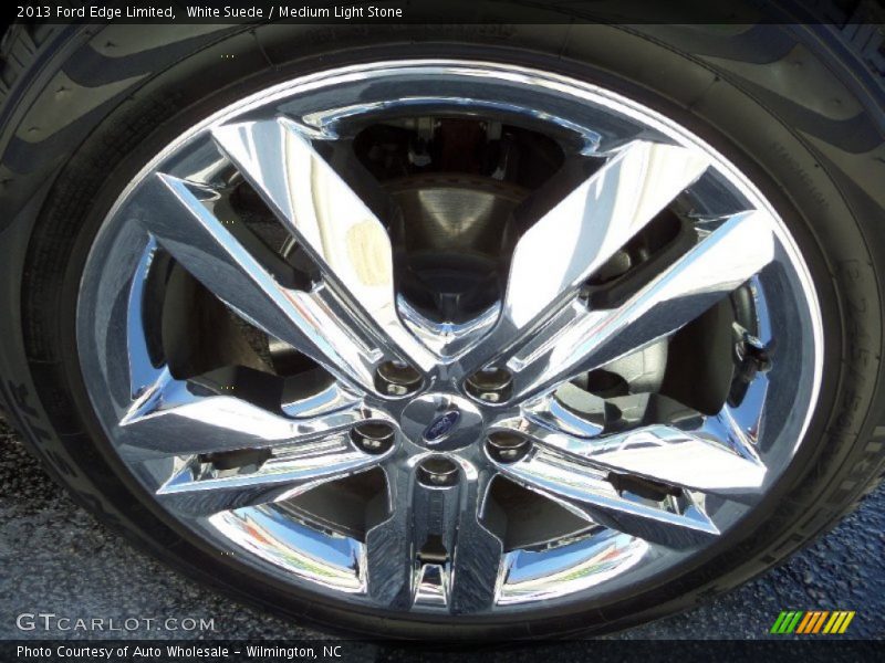 White Suede / Medium Light Stone 2013 Ford Edge Limited