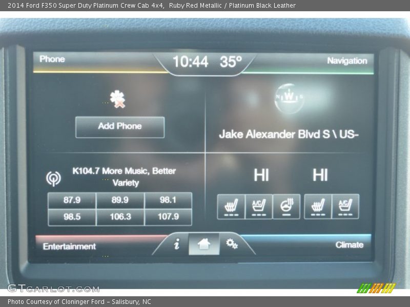 Ruby Red Metallic / Platinum Black Leather 2014 Ford F350 Super Duty Platinum Crew Cab 4x4