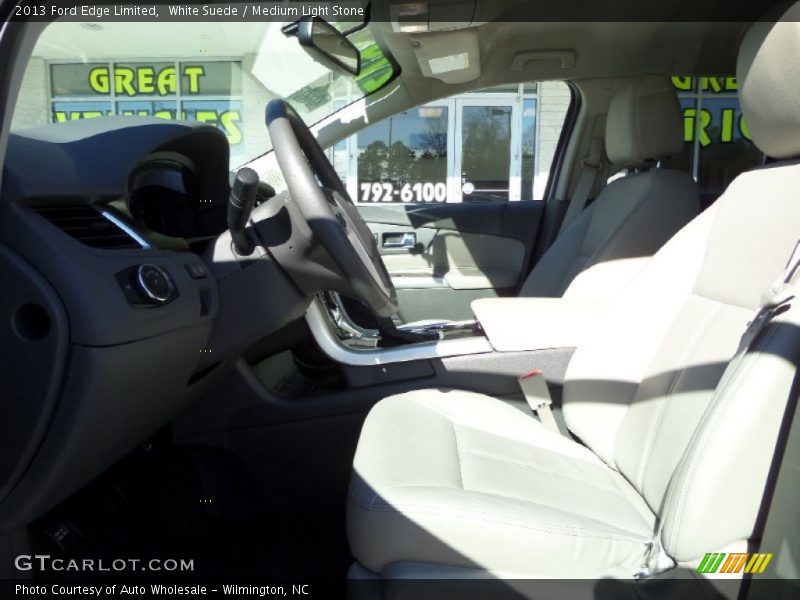 White Suede / Medium Light Stone 2013 Ford Edge Limited