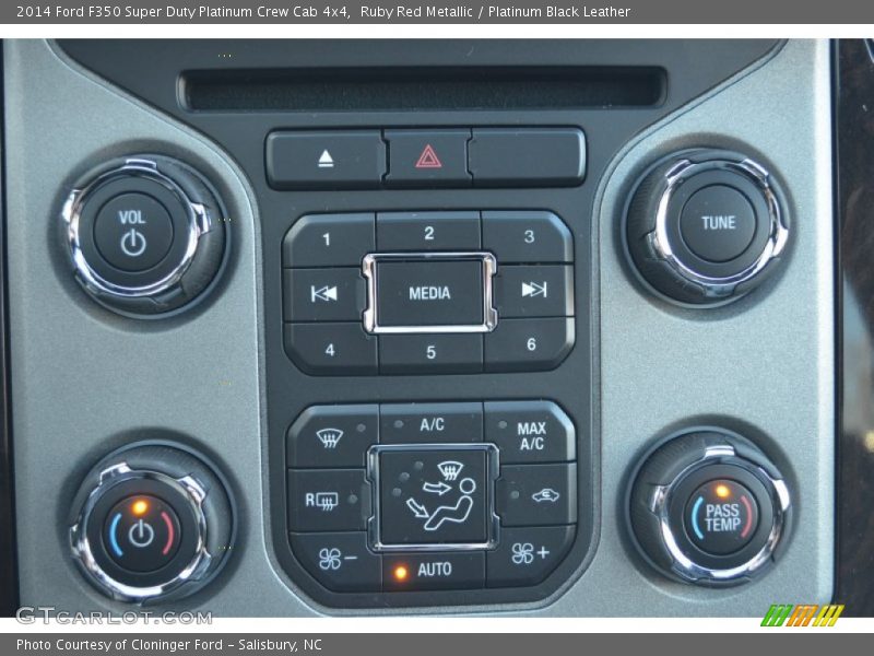 Ruby Red Metallic / Platinum Black Leather 2014 Ford F350 Super Duty Platinum Crew Cab 4x4