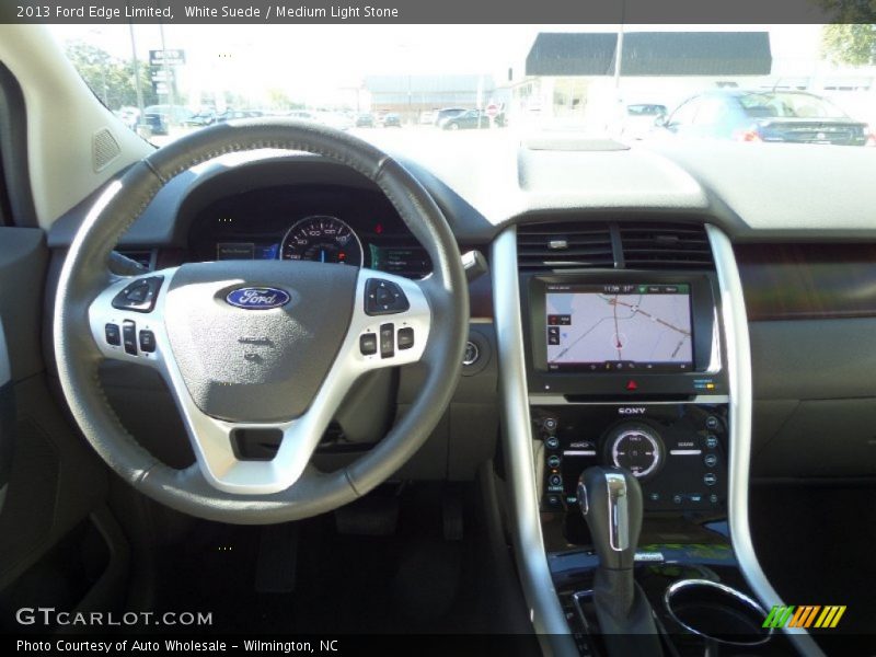 White Suede / Medium Light Stone 2013 Ford Edge Limited