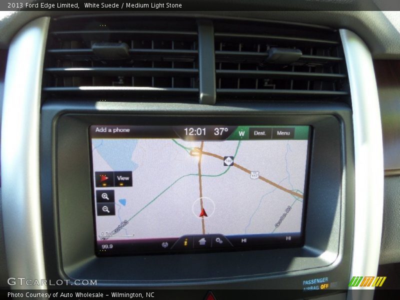 White Suede / Medium Light Stone 2013 Ford Edge Limited