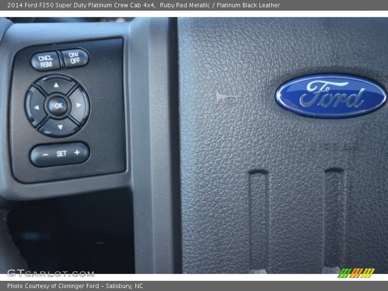 Ruby Red Metallic / Platinum Black Leather 2014 Ford F350 Super Duty Platinum Crew Cab 4x4