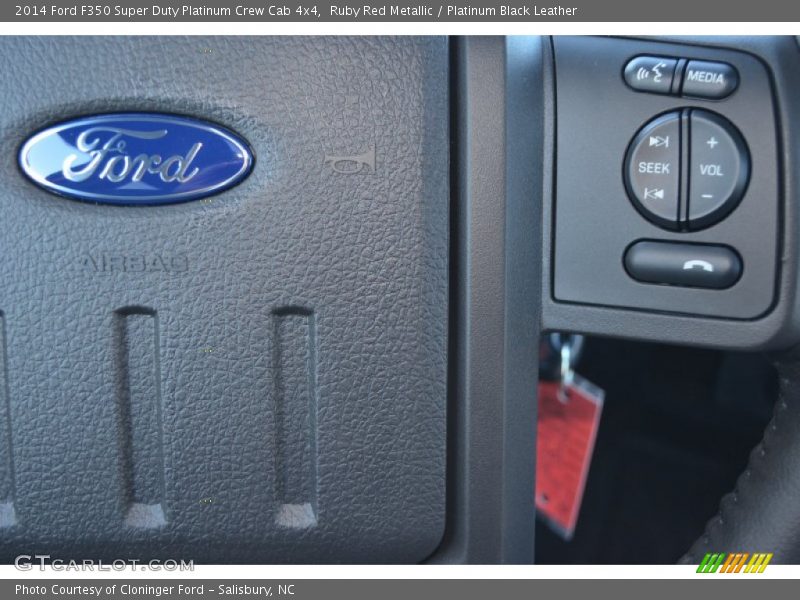 Ruby Red Metallic / Platinum Black Leather 2014 Ford F350 Super Duty Platinum Crew Cab 4x4