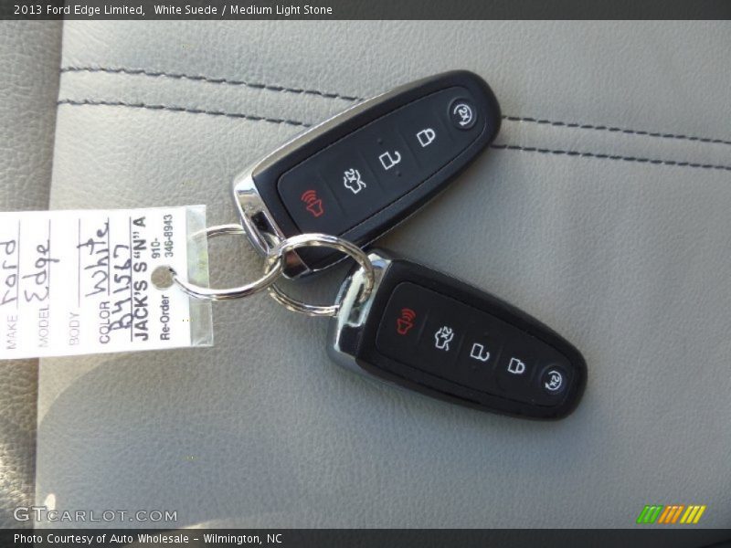 White Suede / Medium Light Stone 2013 Ford Edge Limited