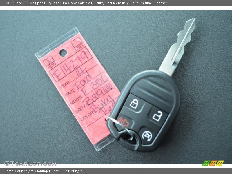 Ruby Red Metallic / Platinum Black Leather 2014 Ford F350 Super Duty Platinum Crew Cab 4x4