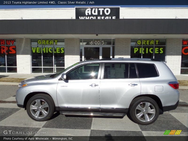 Classic Silver Metallic / Ash 2013 Toyota Highlander Limited 4WD
