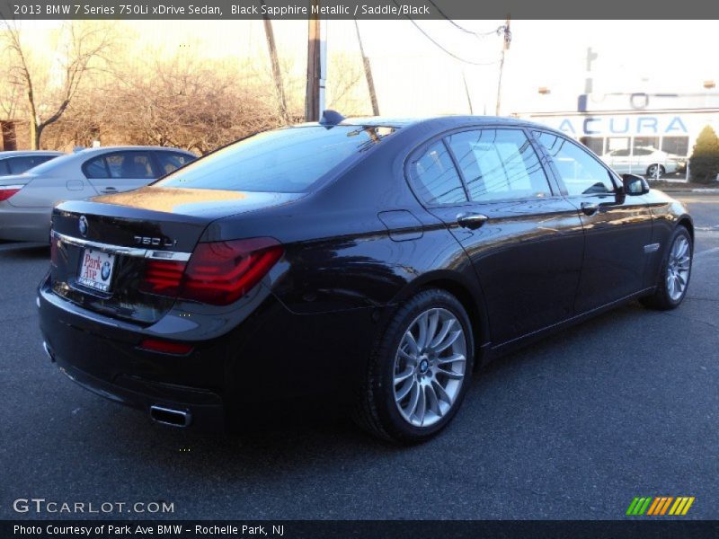 Black Sapphire Metallic / Saddle/Black 2013 BMW 7 Series 750Li xDrive Sedan