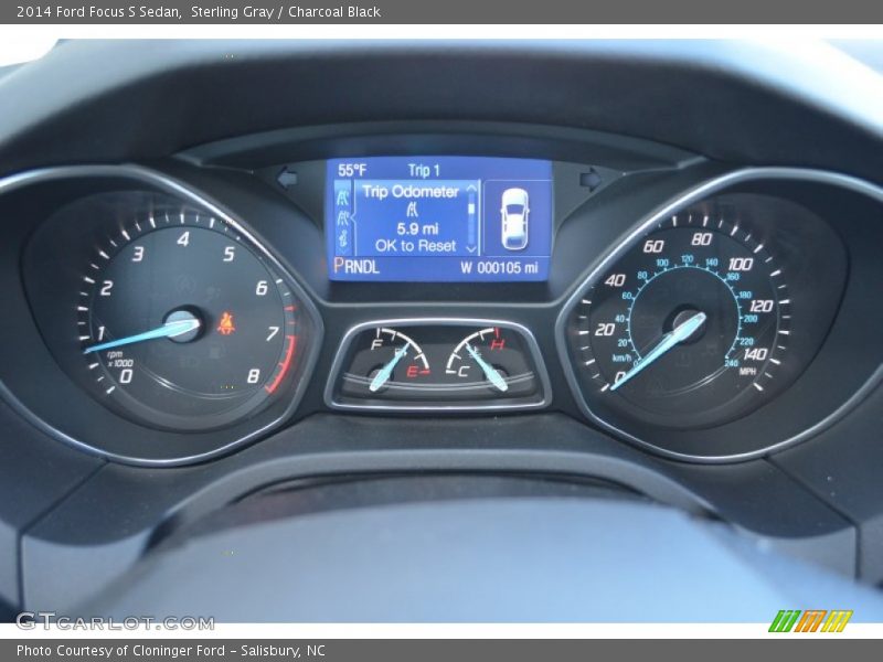 Sterling Gray / Charcoal Black 2014 Ford Focus S Sedan