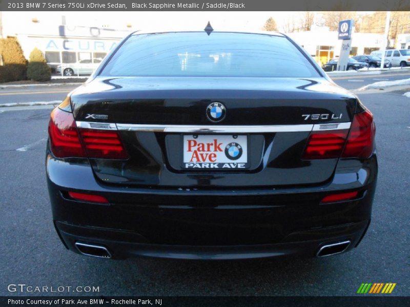 Black Sapphire Metallic / Saddle/Black 2013 BMW 7 Series 750Li xDrive Sedan
