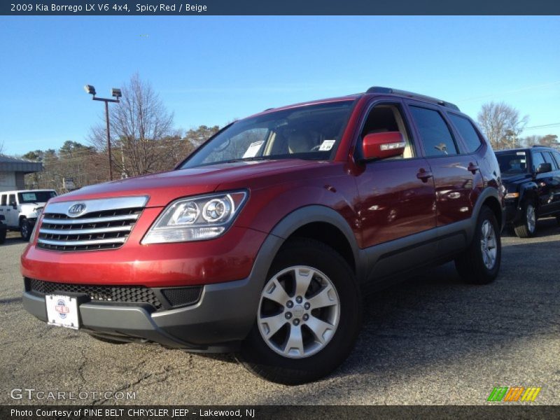 Spicy Red / Beige 2009 Kia Borrego LX V6 4x4