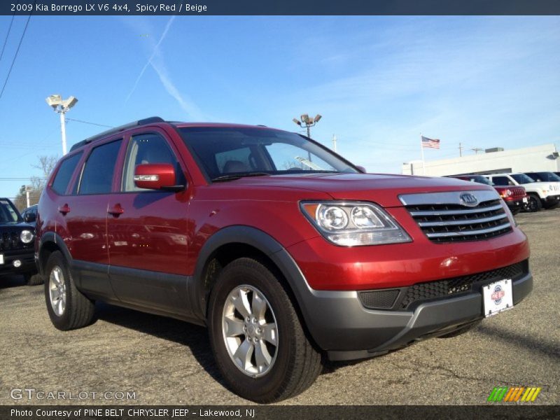 Spicy Red / Beige 2009 Kia Borrego LX V6 4x4