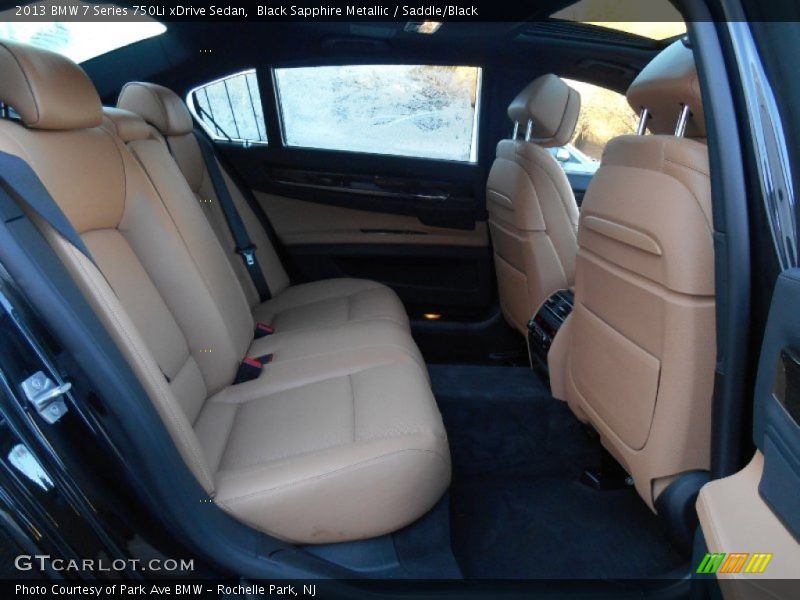 Rear Seat of 2013 7 Series 750Li xDrive Sedan
