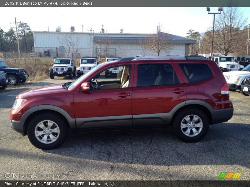 Spicy Red / Beige 2009 Kia Borrego LX V6 4x4