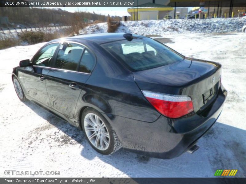 Black Sapphire Metallic / Natural Brown 2010 BMW 5 Series 528i Sedan