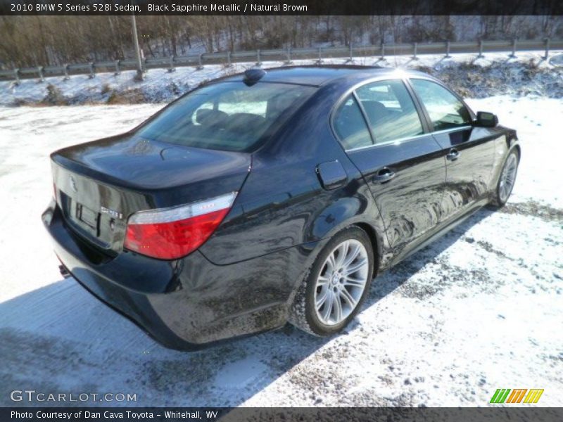 Black Sapphire Metallic / Natural Brown 2010 BMW 5 Series 528i Sedan