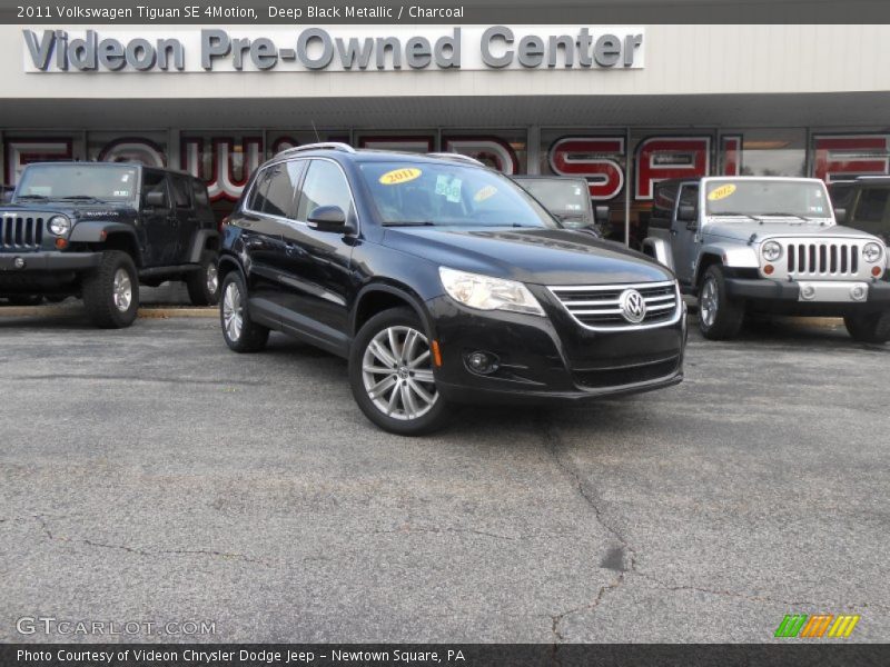 Deep Black Metallic / Charcoal 2011 Volkswagen Tiguan SE 4Motion