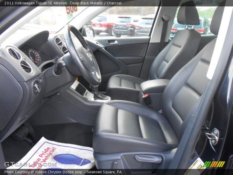 Deep Black Metallic / Charcoal 2011 Volkswagen Tiguan SE 4Motion