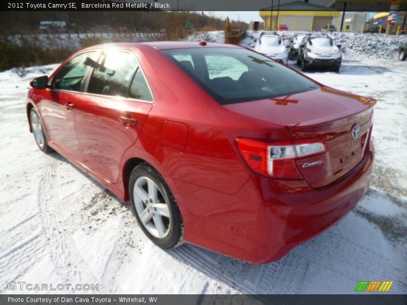 Barcelona Red Metallic / Black 2012 Toyota Camry SE