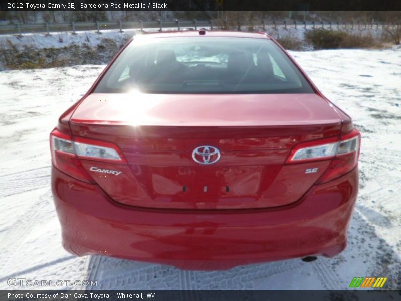 Barcelona Red Metallic / Black 2012 Toyota Camry SE