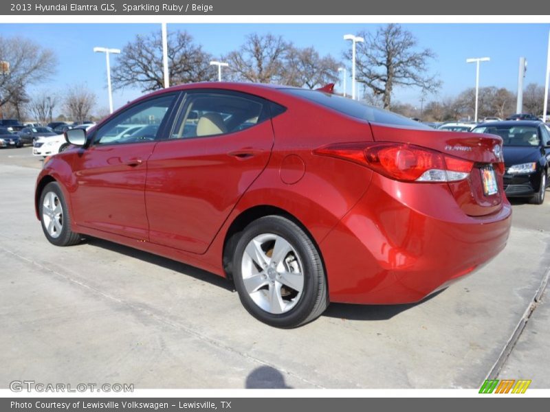 Sparkling Ruby / Beige 2013 Hyundai Elantra GLS