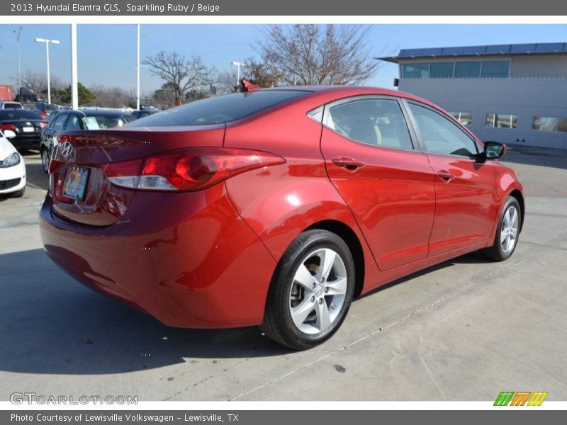 Sparkling Ruby / Beige 2013 Hyundai Elantra GLS