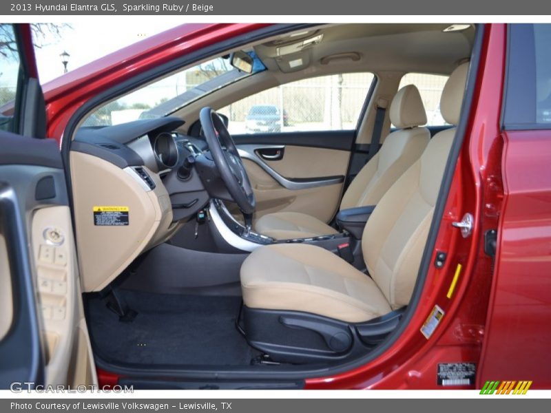 Sparkling Ruby / Beige 2013 Hyundai Elantra GLS
