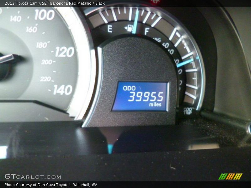 Barcelona Red Metallic / Black 2012 Toyota Camry SE
