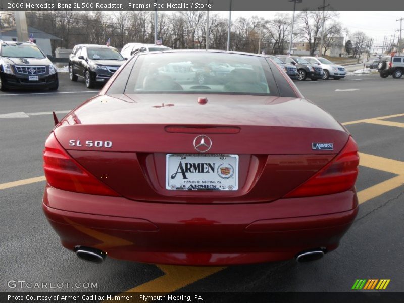 Firemist Red Metallic / Stone 2006 Mercedes-Benz SL 500 Roadster