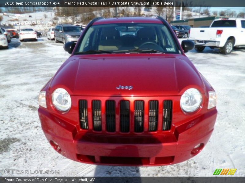 Inferno Red Crystal Pearl / Dark Slate Gray/Light Pebble Beige 2010 Jeep Compass Sport 4x4