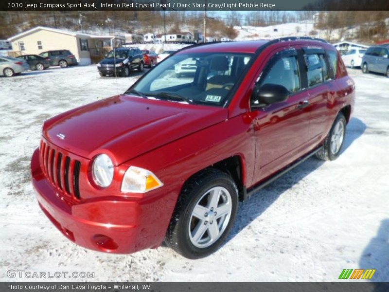 Inferno Red Crystal Pearl / Dark Slate Gray/Light Pebble Beige 2010 Jeep Compass Sport 4x4