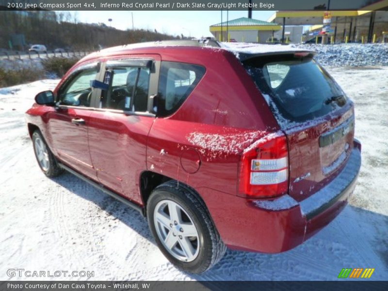 Inferno Red Crystal Pearl / Dark Slate Gray/Light Pebble Beige 2010 Jeep Compass Sport 4x4