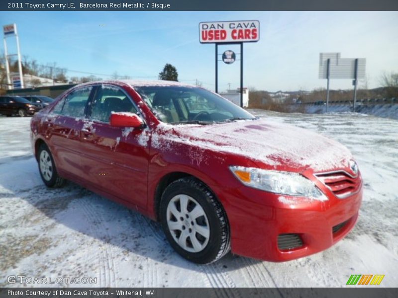Barcelona Red Metallic / Bisque 2011 Toyota Camry LE