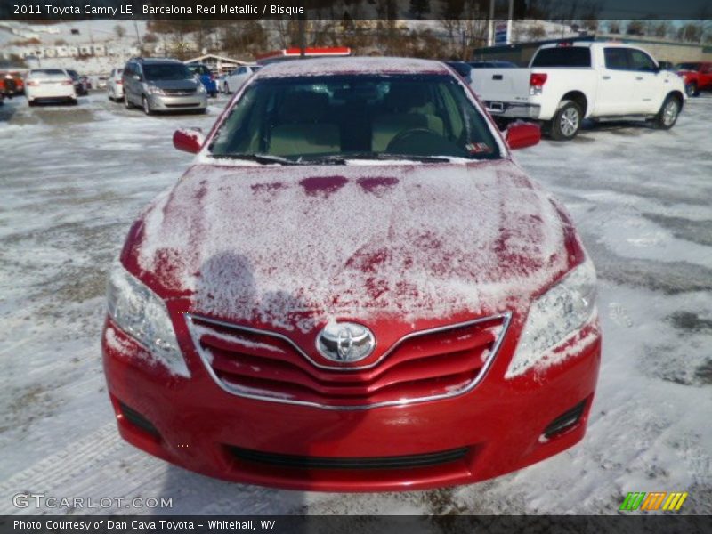 Barcelona Red Metallic / Bisque 2011 Toyota Camry LE