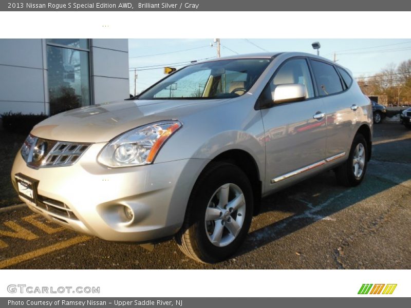 Brilliant Silver / Gray 2013 Nissan Rogue S Special Edition AWD