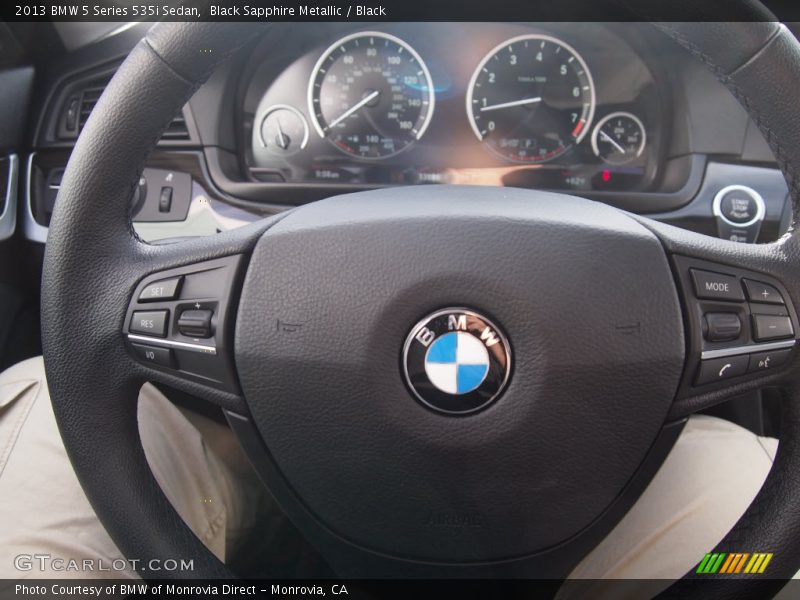 Black Sapphire Metallic / Black 2013 BMW 5 Series 535i Sedan