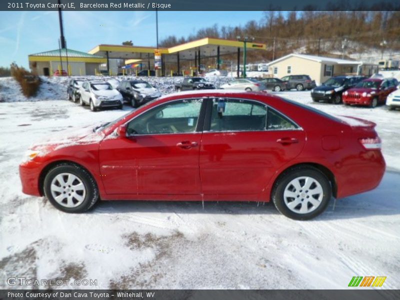 Barcelona Red Metallic / Bisque 2011 Toyota Camry LE