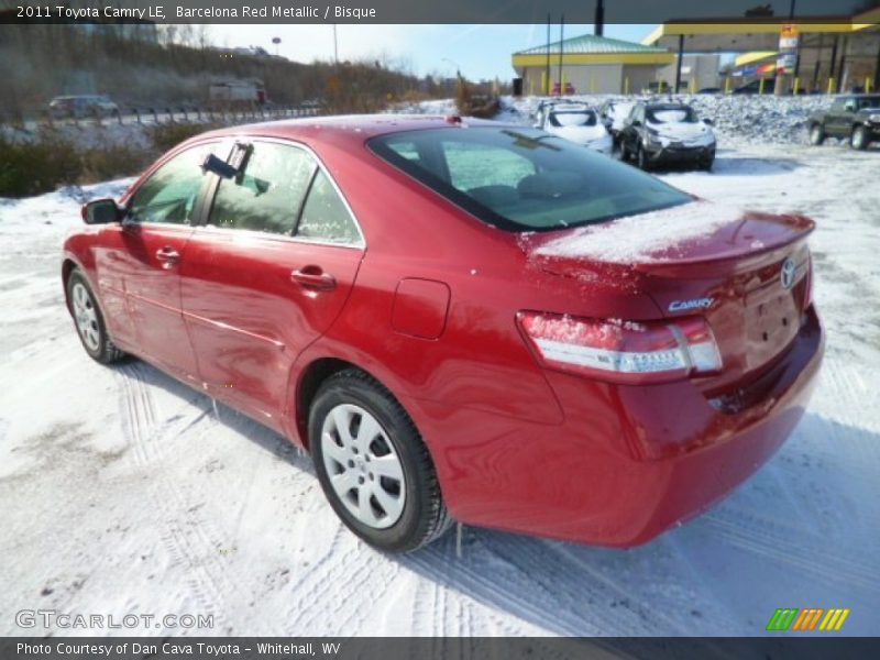 Barcelona Red Metallic / Bisque 2011 Toyota Camry LE