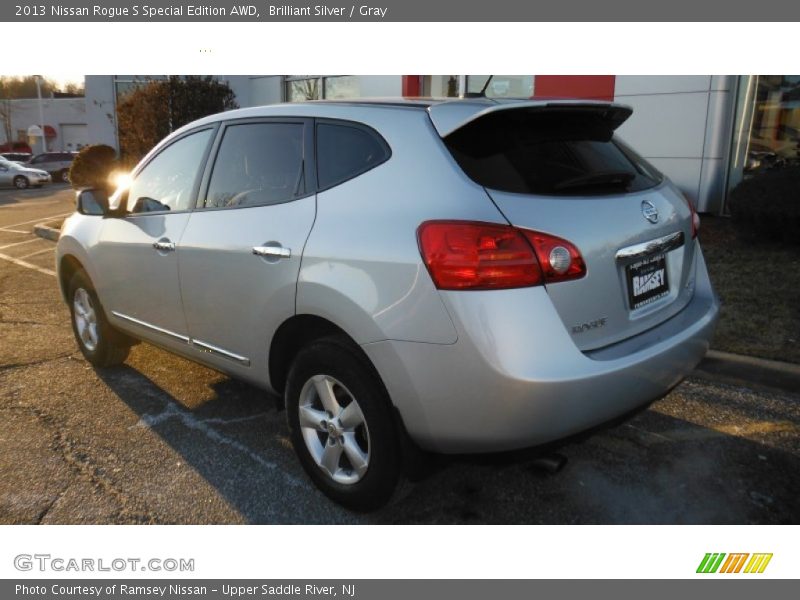 Brilliant Silver / Gray 2013 Nissan Rogue S Special Edition AWD