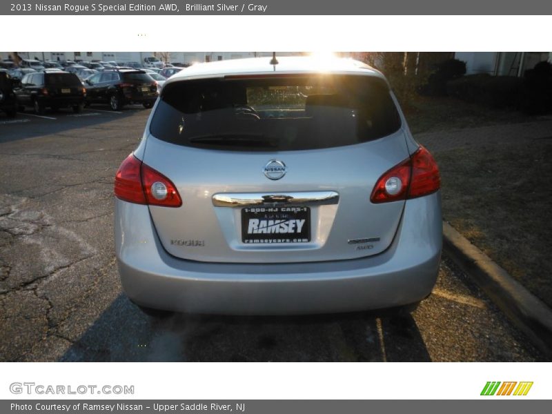 Brilliant Silver / Gray 2013 Nissan Rogue S Special Edition AWD